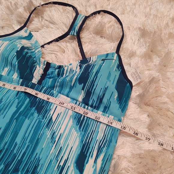 Nike blue white pattern tankini sz 12 - Picture 8 of 9